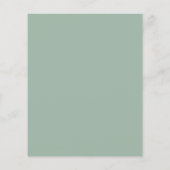 Papier Budget Eucalyptus Vert Or Économisez La Date (Dos)