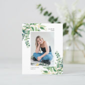 Papier BUDGET Eucalyptus Vert Photo GRAD Faire-part (Debout devant)
