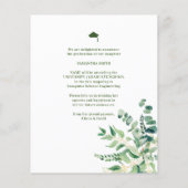 Papier BUDGET Eucalyptus Vert Photo GRAD Faire-part (Dos)