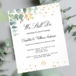 Papier Budget eucalyptus vert vow invitation de renouvell<br><div class="desc">Un arrière - plan blanc chic. Décoré avec des feuilles d'eucalyptus couleur verte,  des sprigs,  de la verdure et un faux sprig d'or. Les coeurs dorés s'aspergent. Personnalisez et ajoutez vos noms et détails de cérémonie. Lettres noires. Retour : coeur doré.</div>