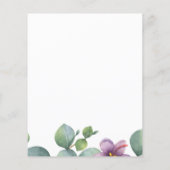 Papier Budget Eucalyptus violet vert Mariage Succulent (Dos)