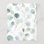 Papier Budget Eucalyptus Wreath First Birthday Invitation (Dos)