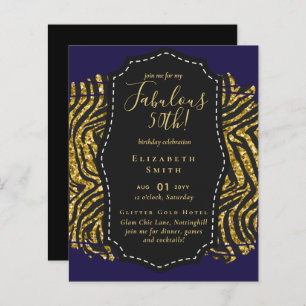 Papier BUDGET Fabuleux 50e anniversaire Glam Chick Invite