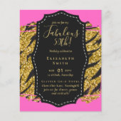 Papier BUDGET Fabuleux 50e anniversaire Glam Chick Invite (Devant)