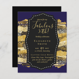 Papier BUDGET Fabuleux 50e anniversaire Glam Chick Invite