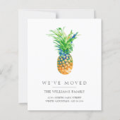 Papier Budget Faire-part de déplacement de l'ananas tropi (Devant)