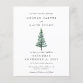 Papier Budget - Faire-part de mariage des pins d'hiver (Devant)