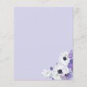 Papier Budget Faire-part de mariage floral violet géométr (Dos)