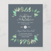 Papier Budget Faire-part de mariage vert moderne (Devant)