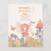 Papier Budget Fairy First Enchanted Woodland 1er annivers (Devant)