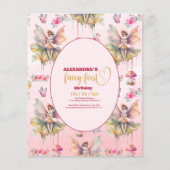 Papier Budget Fairy First Girl's 1st Birthday (Devant)