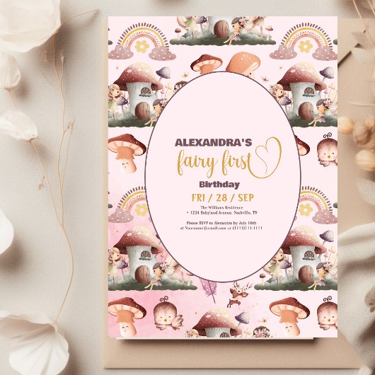 Papier Budget Fairy First Girl's 1st Birthday