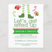 Papier BUDGET Faisons-nous Elfed Up Invitation pour la fê (Devant)