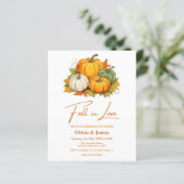 Papier Budget Fall in Love Automne Engagement Invitation (Debout devant)
