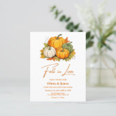 Papier Budget Fall in Love Automne Rustique Mariage Invit (Debout devant)