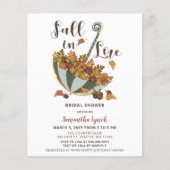 Papier Budget Fall in Love Bridal Shower Invitation (Devant)