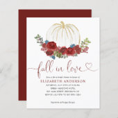Papier Budget Fall in Love Burgundy Citrouille Fête des m (Devant / Derrière)