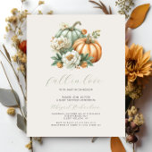 Papier Budget Fall in Love Floral Citrouille Baby shower
