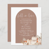 Papier Budget Fall in Love Mariage Citrouille blanc (Devant / Derrière)