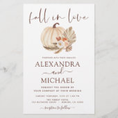 Papier Budget Fall in Love Mariage Pampas Citrouille en h (Devant)