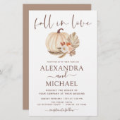 Papier Budget Fall in Love Mariage Pampas Citrouille en h (Devant / Derrière)