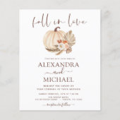 Papier Budget Fall in Love Mariage Pampas Citrouille en h (Devant)