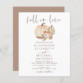 Papier Budget Fall in Love Mariage Pampas Citrouille en h (Devant / Derrière)