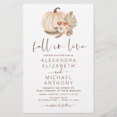 Papier Budget Fall in Love Mariage Pampas Citrouille en h (Devant)