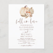 Papier Budget Fall in Love Mariage Pampas Citrouille en h (Devant)