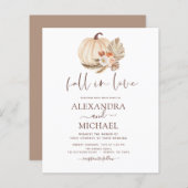 Papier Budget Fall in Love Mariage Pampas Citrouille en h (Devant / Derrière)