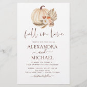 Papier Budget Fall in Love Mariage Pampas Citrouille en h (Devant)