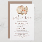 Papier Budget Fall in Love Mariage Pampas Citrouille en h (Devant / Derrière)