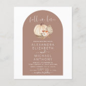Papier Budget Fall in Love Mariage Terracotta (Devant)