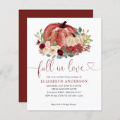 Papier Budget Fall Love Red Floral Citrouille Fête des ma (Devant / Derrière)