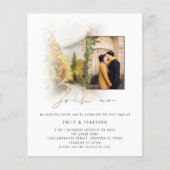 Papier Budget Fall Trees Photo QR Rejoignez-nous Mariage  (Devant)