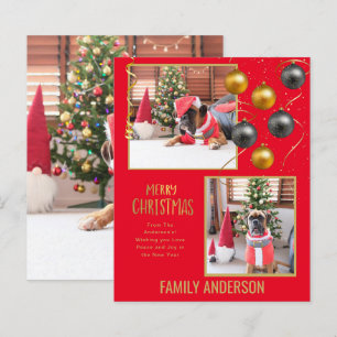Papier BUDGET Famille PHOTO Noël Salutation or