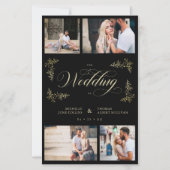 Papier Budget Fancy tendance 4 Photos Collage Mariage (Devant)