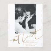 Papier Budget Faux Gold Enregistrer le Mariage de date (Devant)