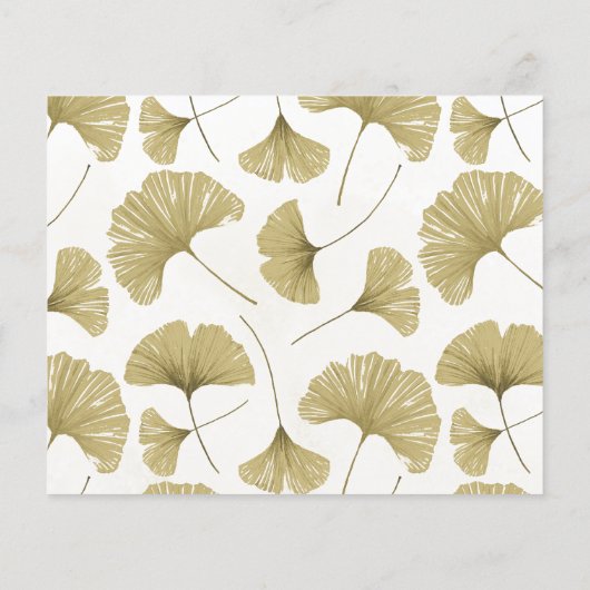 Papier Budget Faux Gold Ginkgo Mariage Enregistrer la dat (Dos)