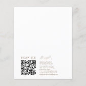 Papier Budget Faux Or Calligraphie Code QR Mariage (Dos)