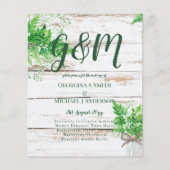 Papier BUDGET Fermes rustiques Verdure Mariage chic Invit (Devant)