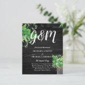 Papier BUDGET Fermes rustiques Verdure Mariage chic Invit (Debout devant)