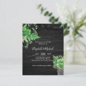 Papier BUDGET Fermes rustiques Verdure Mariage chic Invit (Debout devant)