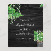 Papier BUDGET Fermes rustiques Verdure Mariage chic Invit (Devant)