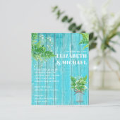 Papier BUDGET Fern Vert Mariage Invitation (Debout devant)