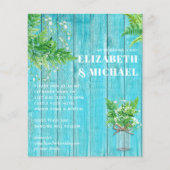 Papier BUDGET Fern Vert Mariage Invitation (Devant)