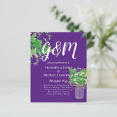 Papier BUDGET Ferns Verdure Violet Mariage Inviter (Debout devant)