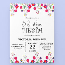 Budget Fête Baby shower mexicaine Invitation