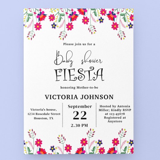 Papier Budget Fête Baby shower mexicaine Invitation