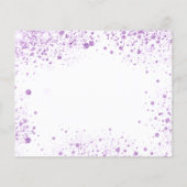Papier Budget fête d'anniversaire blanc violet enregistre (Dos)